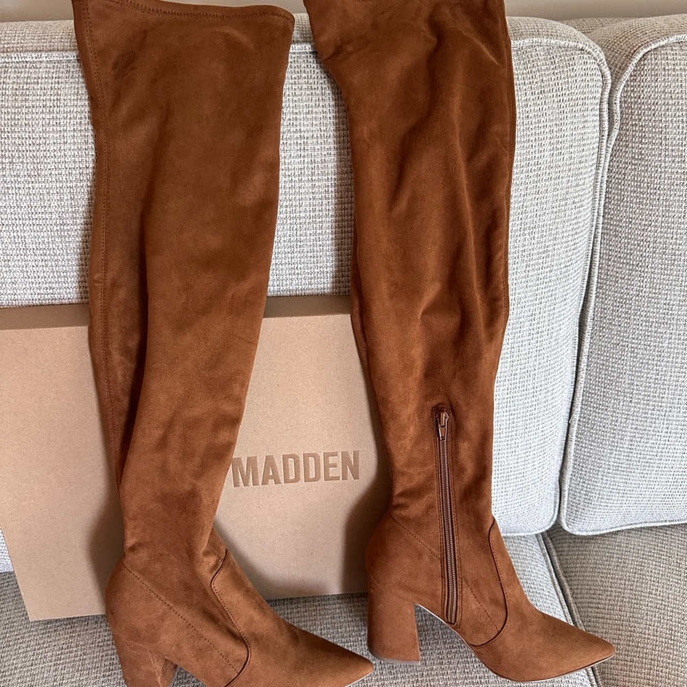Steve Madden Tan Over-the-Knee Boots